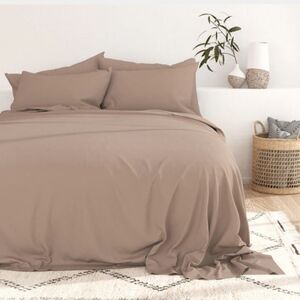 NWT Linens & Hutch 6-Piece Sheet Set - King (Taupe)